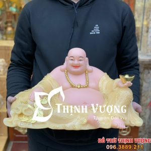 Tượng Phật Di Lặc Bằng Đá Vàng Ngọc 3302